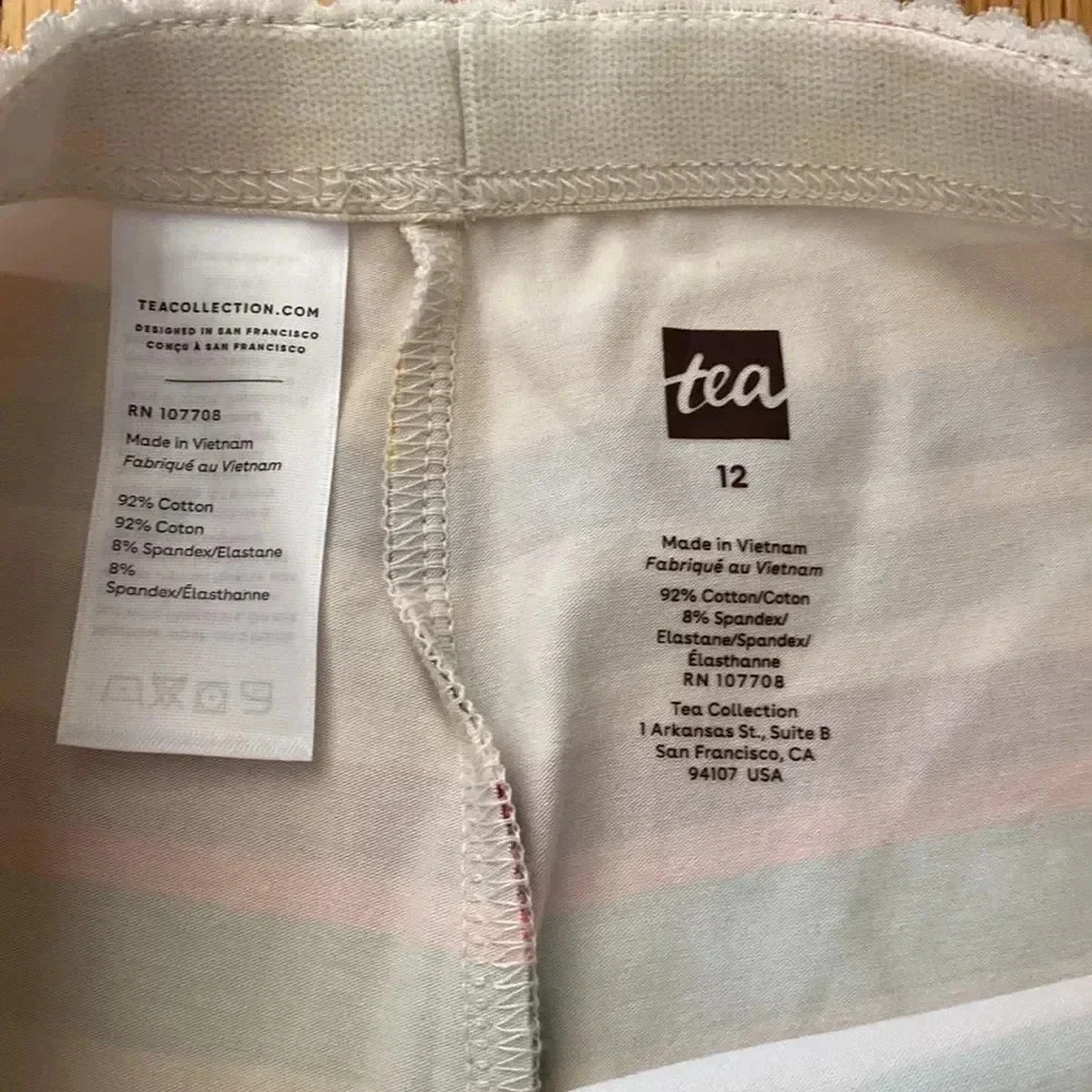 Tea Collection sz 12 striped leggings never worn in excellent condition NWOT
